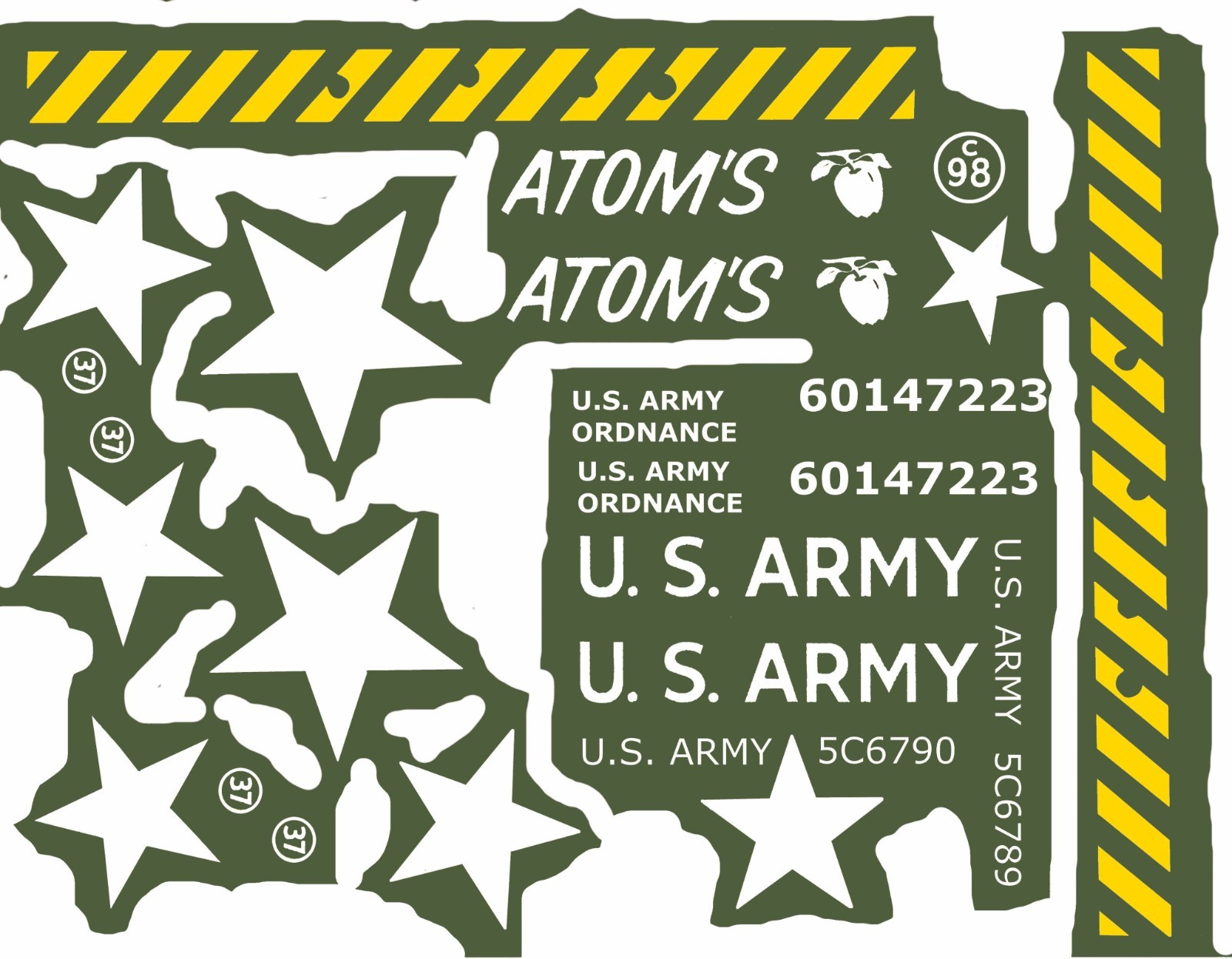 RARE 1959 Kusan/KMT U.S. Army Atomic Cannon KIT! 0/027