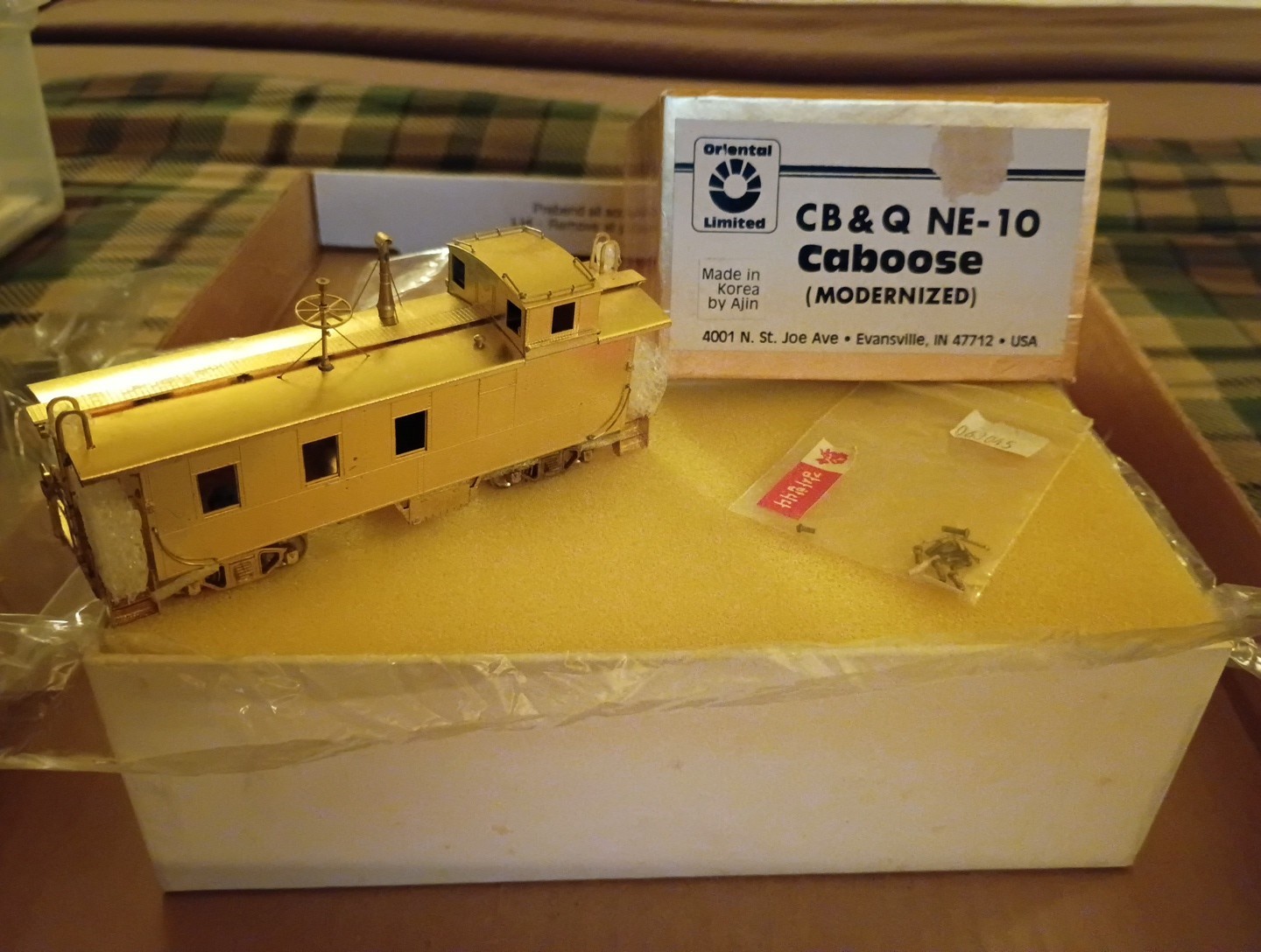 Oriental Limited HO-Scale Brass CB&Q NE-10 (modernized) Caboose *unpainted*