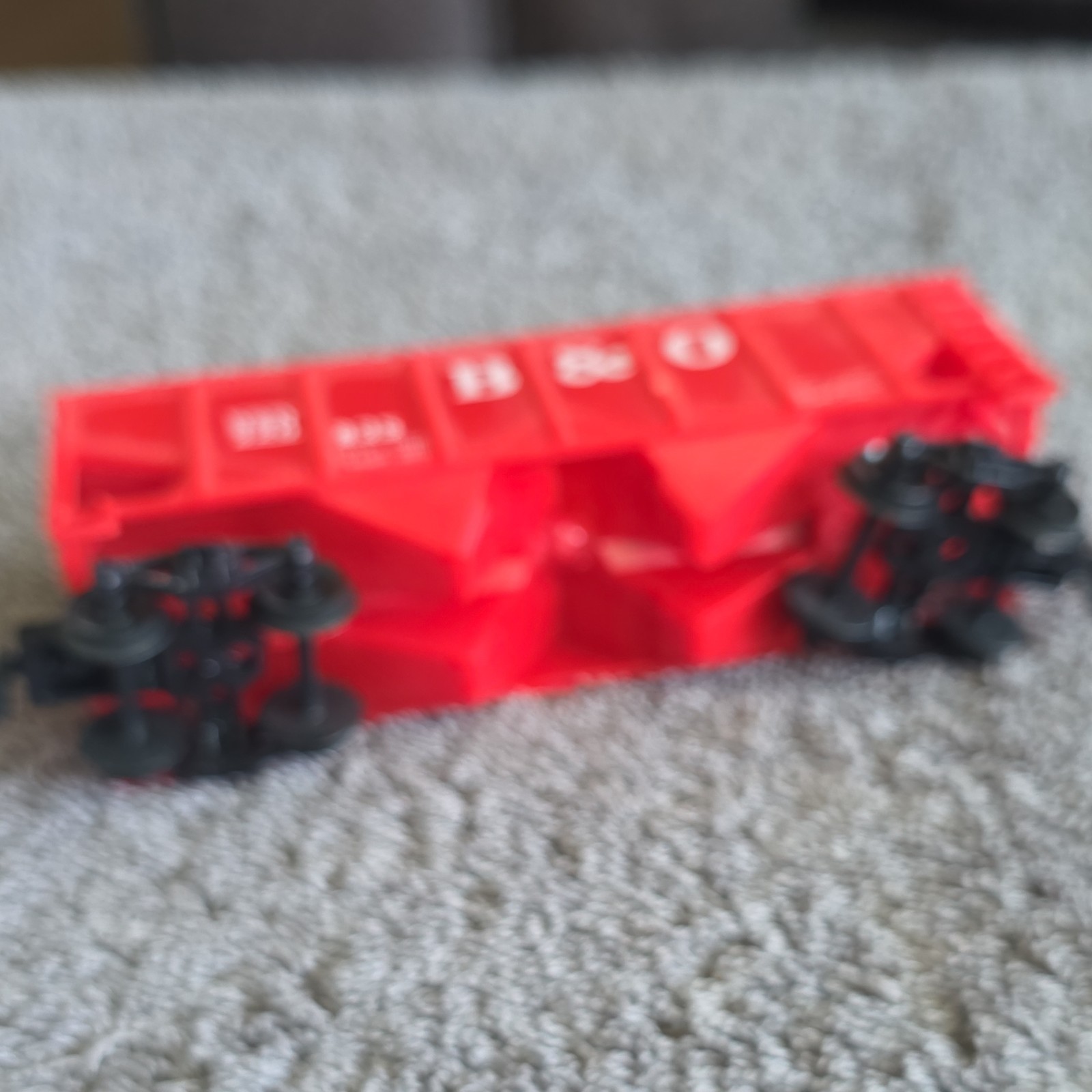 B&O N Scale 835 Red/Black Hopper Car Plastic Two-Rail Analog Ready-to-Go