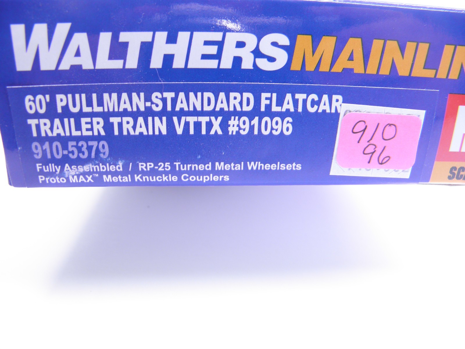 WALTHERS 60′ PULLMAN STANDARD FLATCAR TRALER TRAIN -VTTX #91096 -HO SCALE