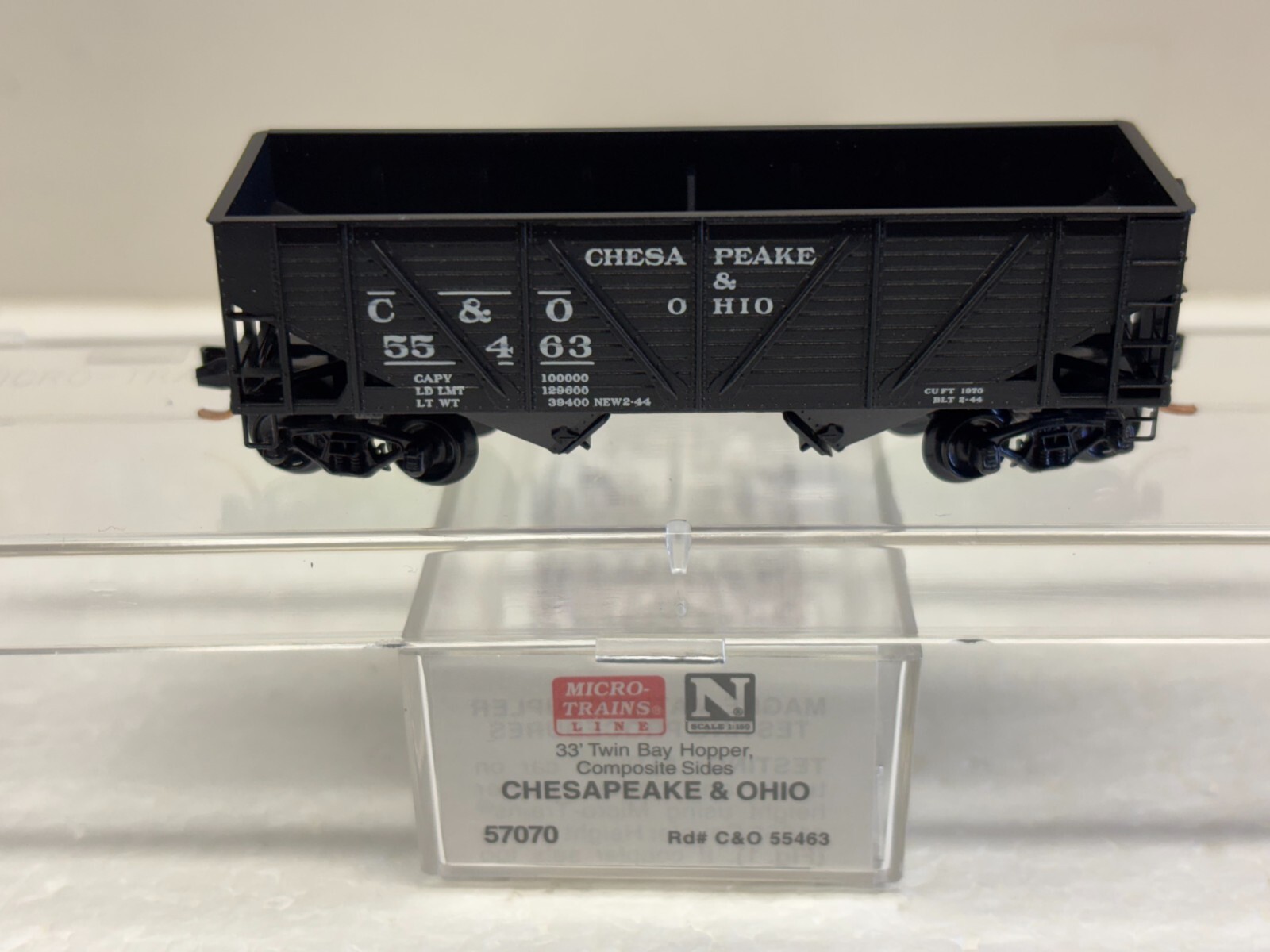 N Scale Micro Trains MTL 57070 Chesapeake & Ohio C&O 55463 Hopper