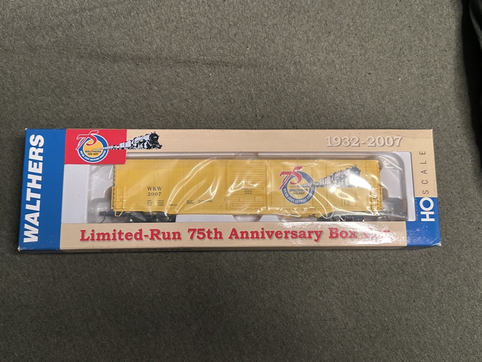 WALTHERS LIMITED-RUN 75TH ANNIVERSARY BOX CAR WKW2007 HO SCALE