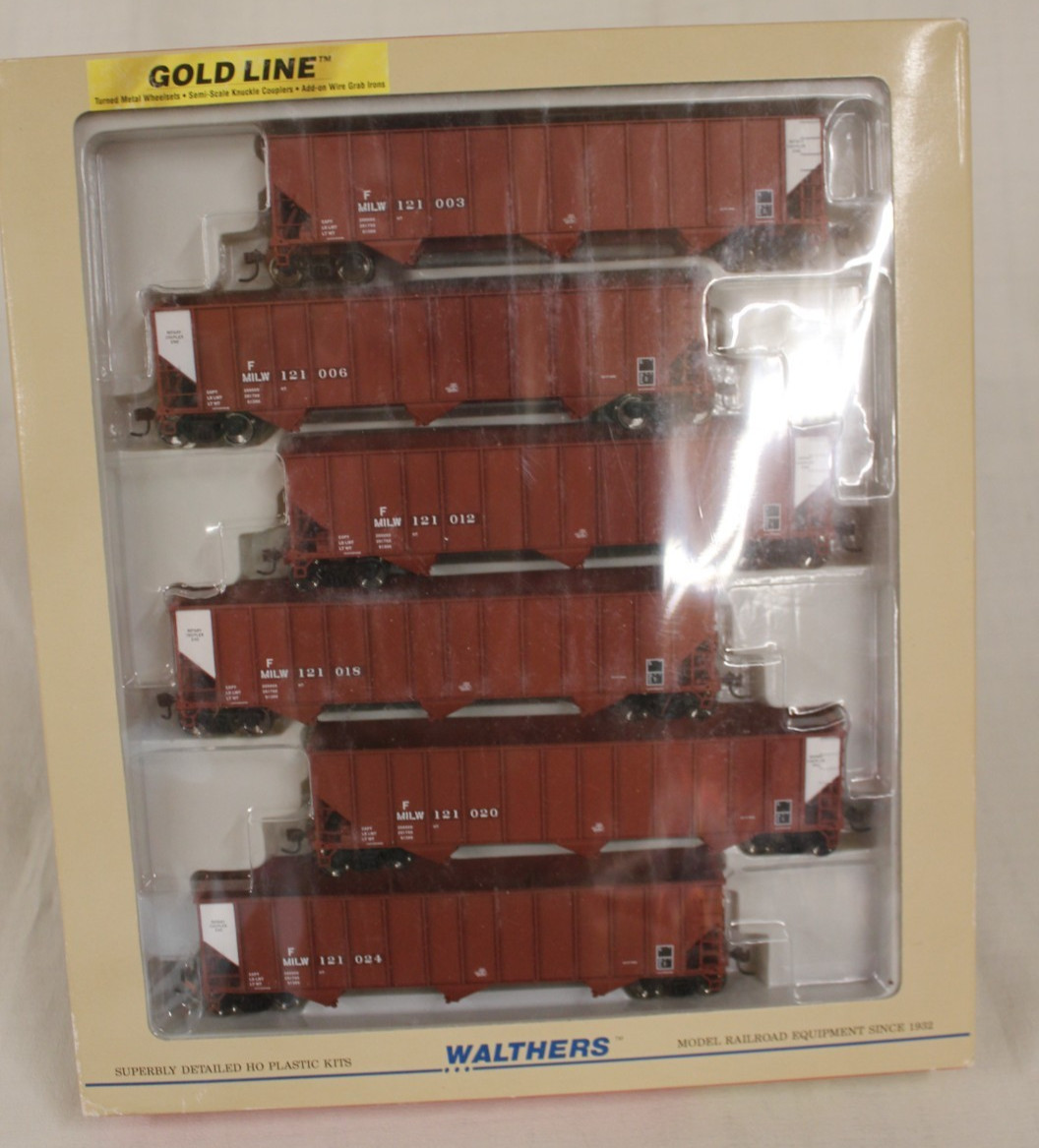 Walthers Bethlehem 4000cf Coal Hopper (6-pack) – Milwaukee Road – 932-7854