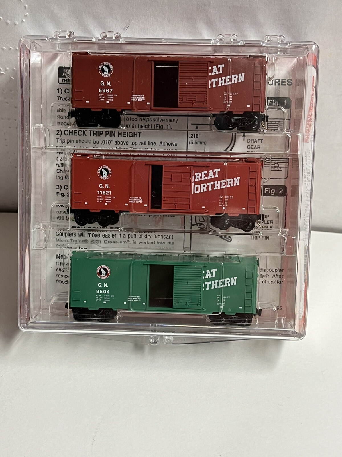 MICRO TRAINS 97-61 GREAT NORTHERN NSC GN 3 PACK 40′ BOX CARS NSC SPECIAL RUN N