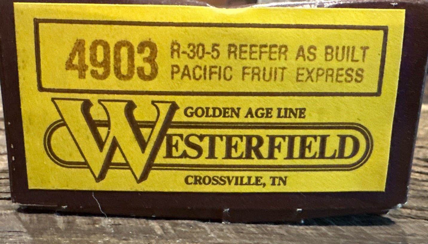 Westerfield Kit HO 4903 R-30-5 Reefer As Built Pacific Fruit Express Unassembled