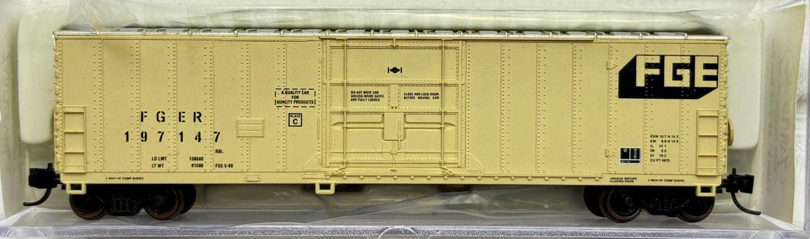 N Scale Atlas 33653 Fruit Growers Express FGE Box Car FGEX #197147
