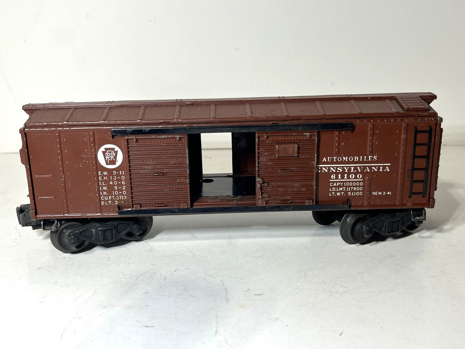Lionel X2758 Pennsylvania Automobile Car – Post War – Nice – O Gauge