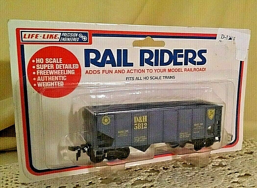 LIFE LIKE RAIL RIDERS DELAWARE & HUDSON GLASS CAR 5812 HO NEW NOS VTG HONG KONG.