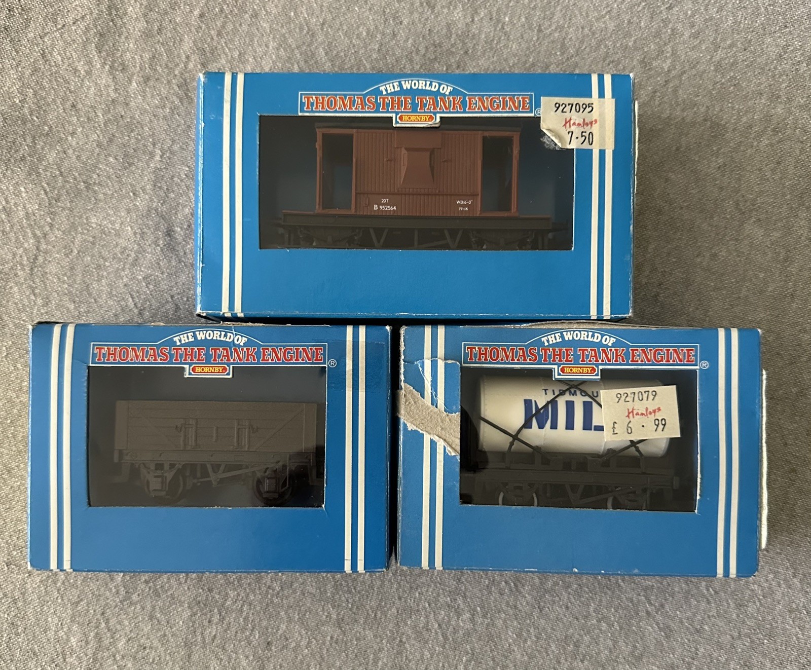 Hornby World Of Thomas The Tank Engine Open & Milk Wagon & Brake Van Lot of 3