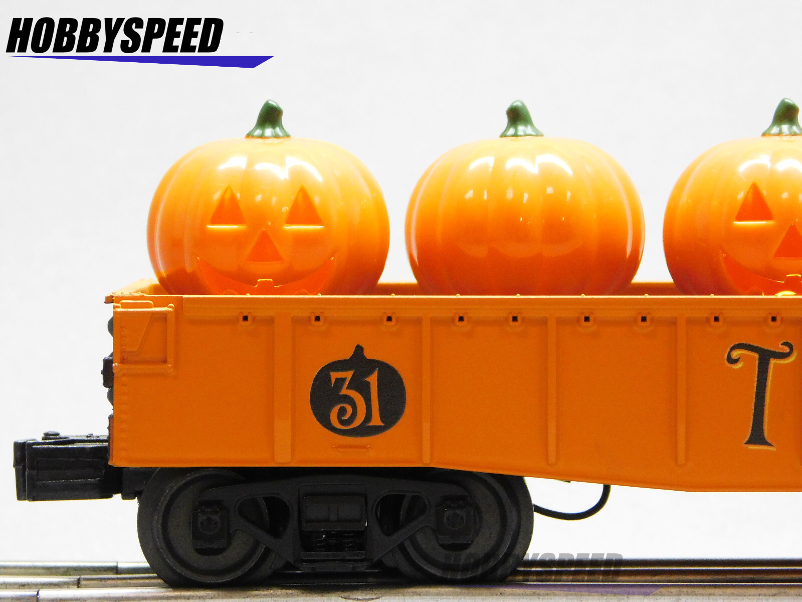 MTH RAILKING HALLOWEEN GONDOLA CAR W/FLICKERING JACK O LANTERNS 30-72244 NEW