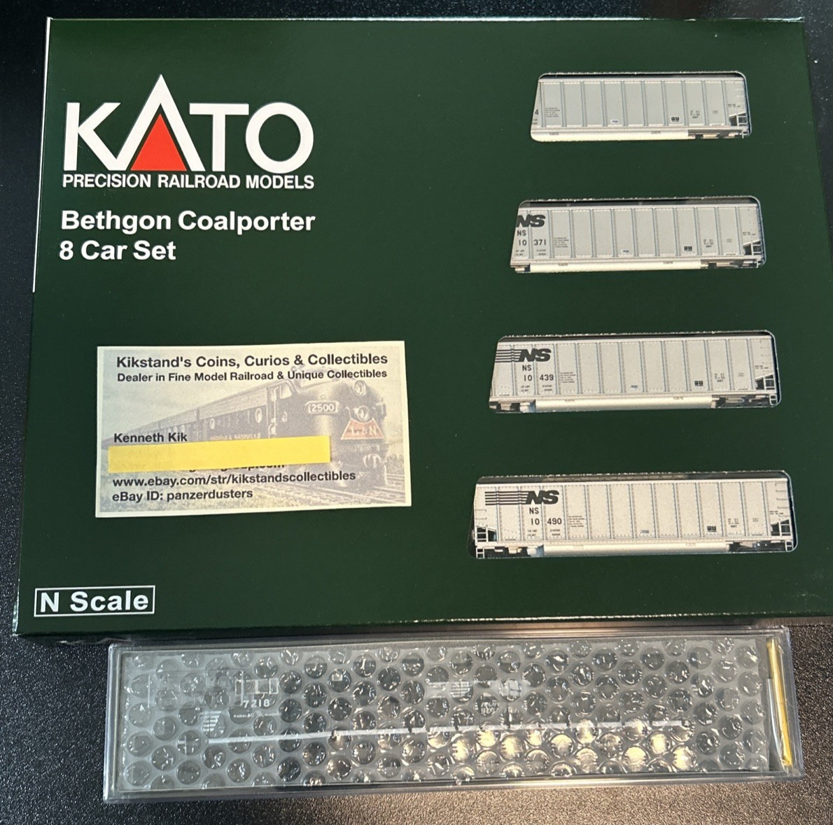 Kato N M1 Set + Norfolk Southern Bethgon Coal Set 8 Cars + SD80MAC – New!