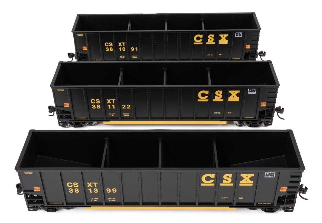 Walthers Mainline HO 910-55911 CSX CSXT 50′ Bethgon Coalporter Gondola Set