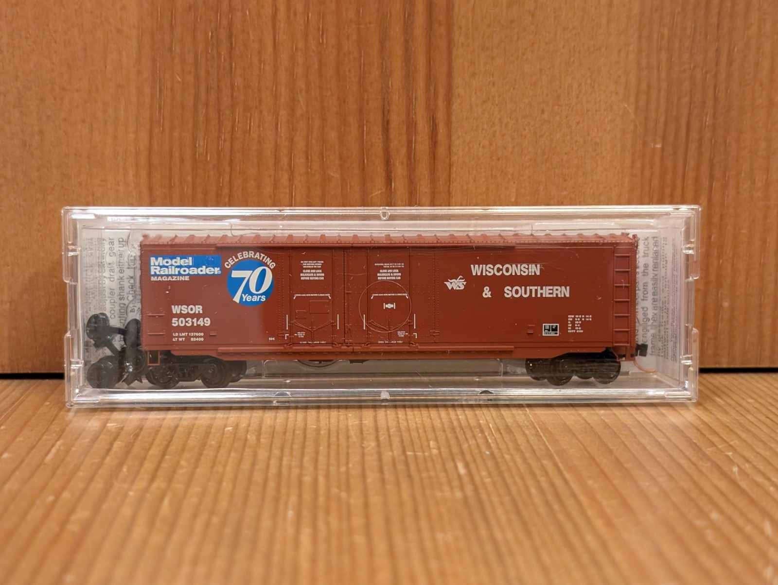 MICRO-TRAINS N Scale 75130 MODEL RAILROADER 70 YEARS 50′ Box Car WSOR 503149 NEW