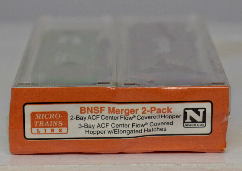 MICRO-TRAINS MTL N SCALE BNSF MERGER BN & ATSF HOPPER 2-PACK 94102 SEALED MINT