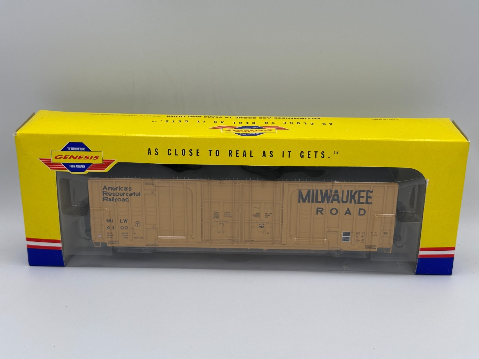 Athearn Genesis Milwaukee Road MILW 4300 60′ Berwick Double Door Box Car G4013