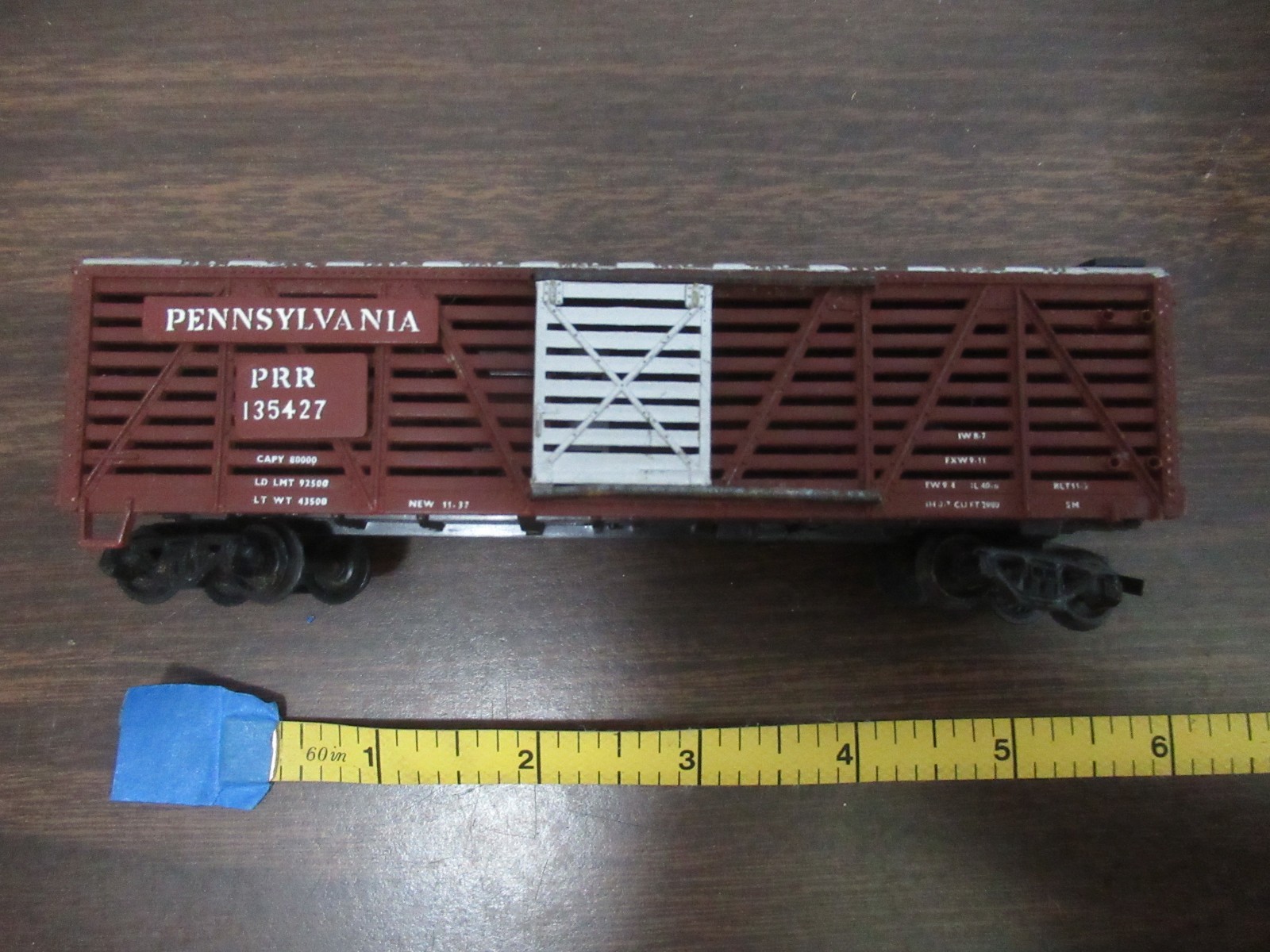 Vintage Athearn train Pennsylvania PRR 135427 Stock Cattle Car