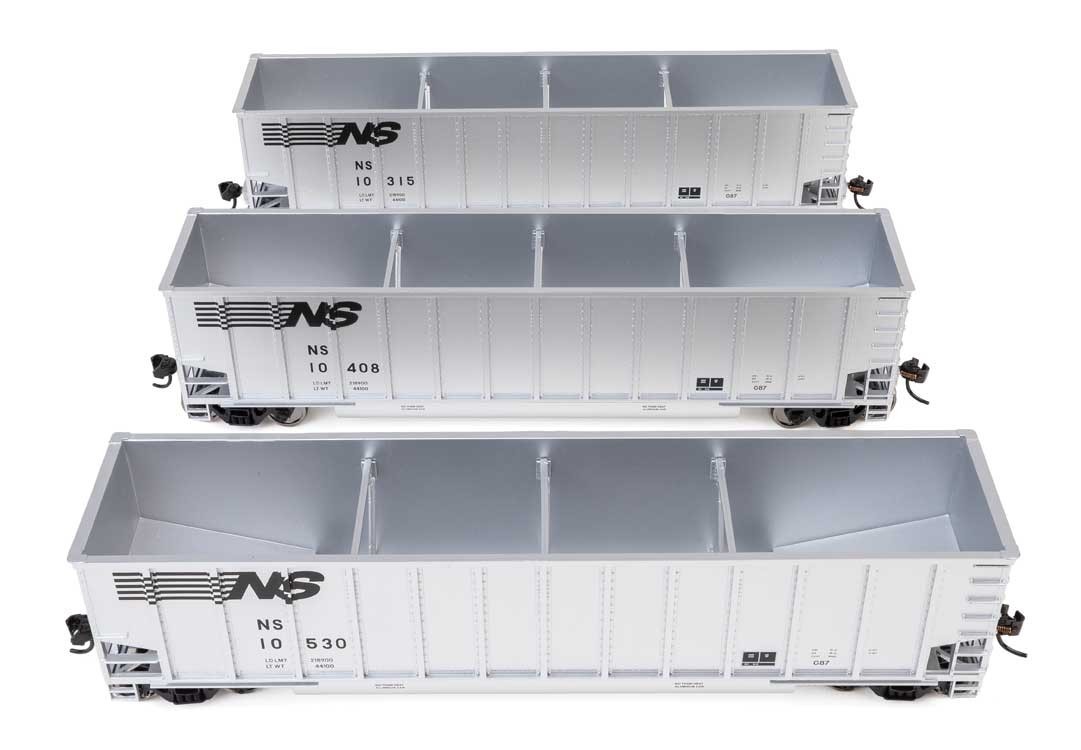 Walthers Mainline HO 910-55917 Norfolk Southern 50′ Bethgon Coalporter Gondolas
