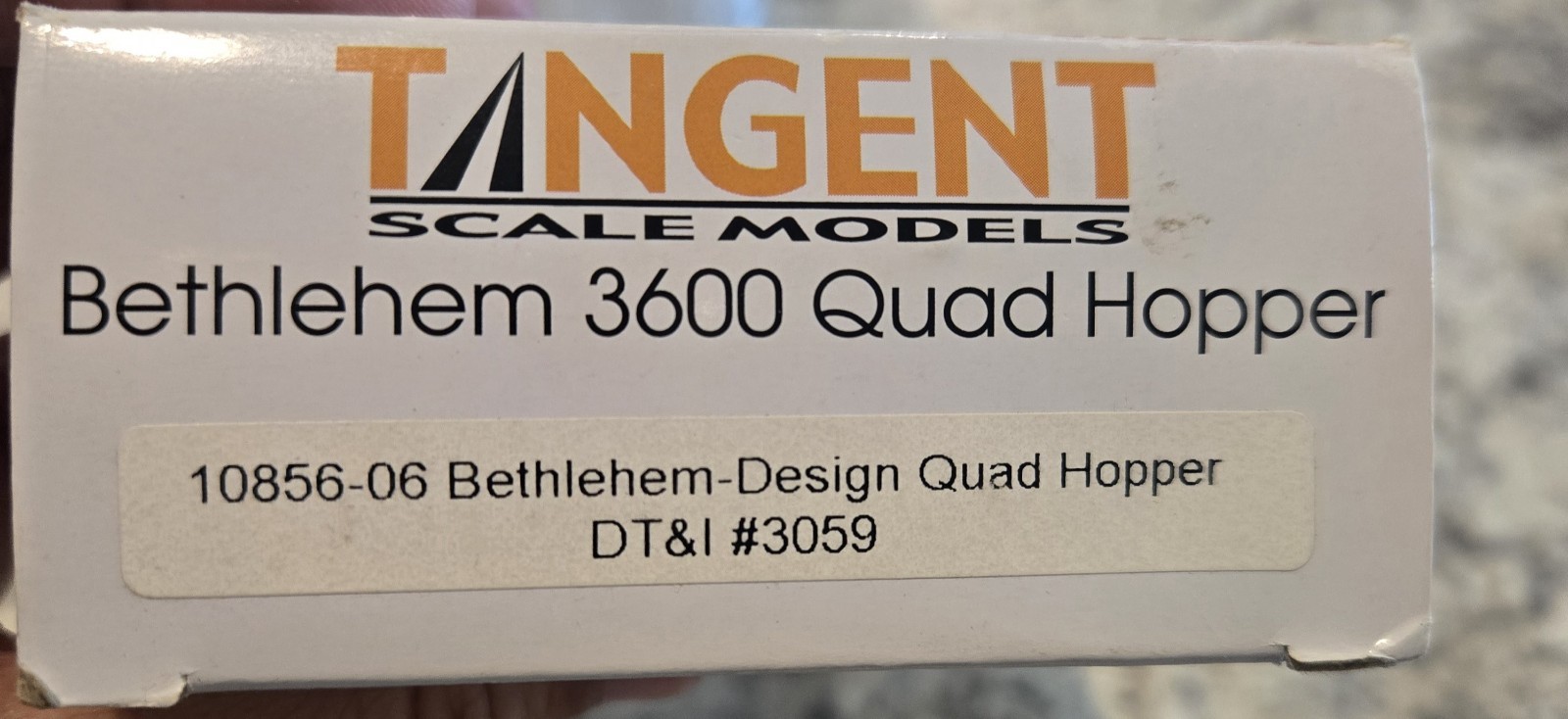 Tangent Scale Models HO Bethlehem 3600 Quad Hopper DT&I #3059 Black MPN 10856-06