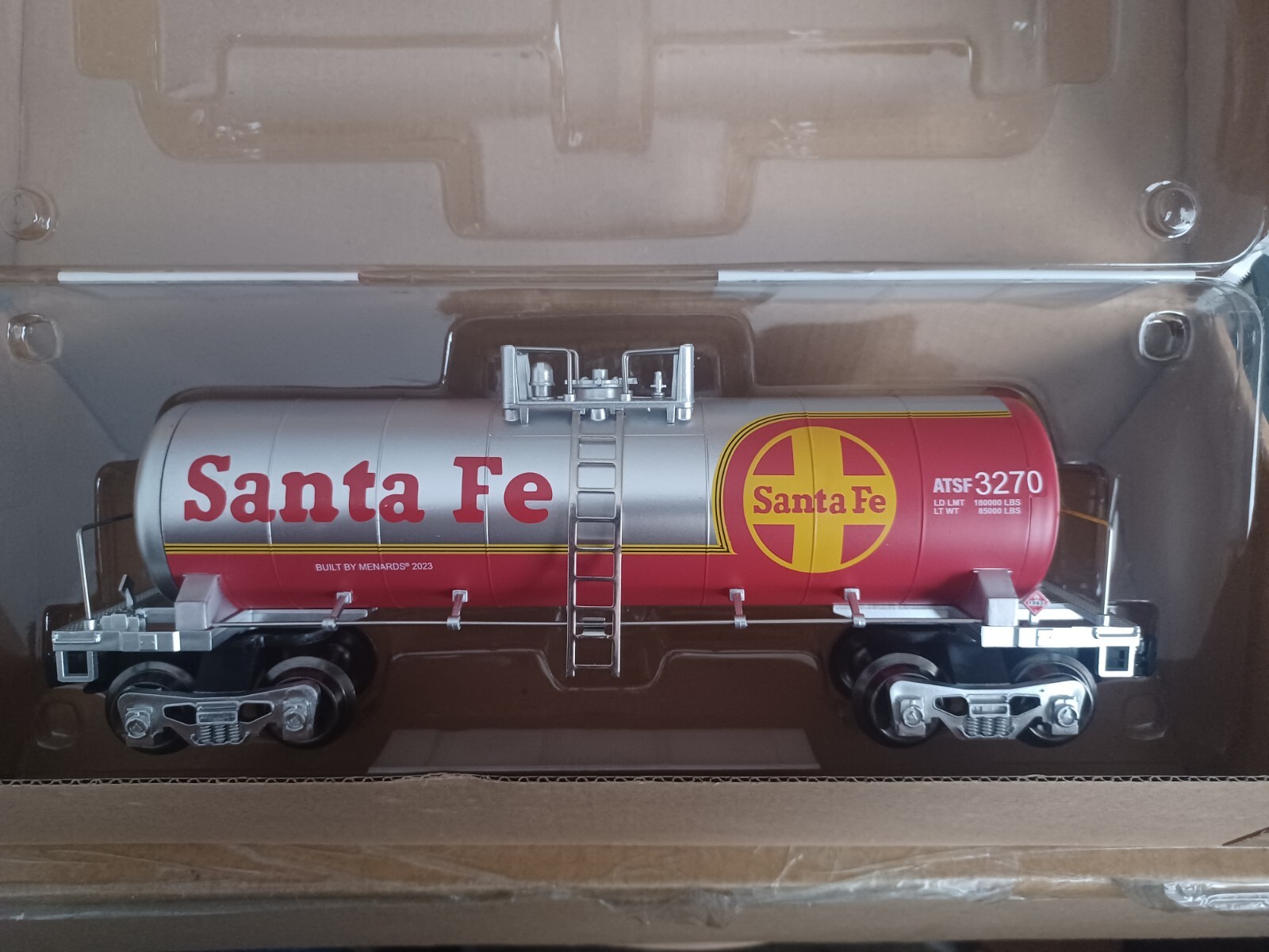 O Gauge Modern Tank Car – SANTA FE – New Item – Never Ran – Free Shipping