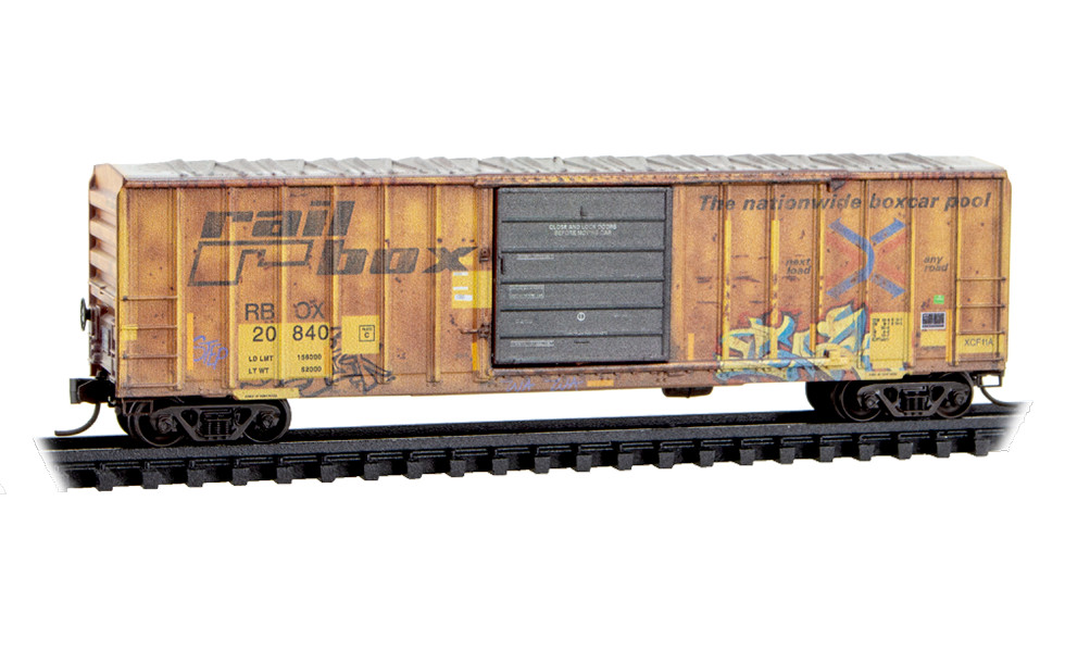 Railbox 50′ Rib Side Boxcar Single Door Micro-Trains #025 144 011 N SCALE