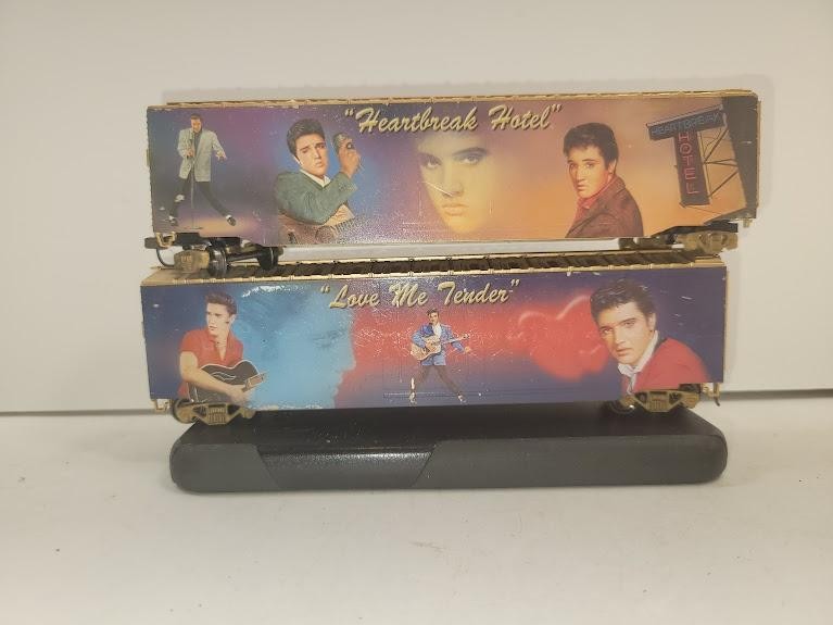 Hawthorne Village HO Heartbreak Hotel Love Me Tender Box Car Lot 2pc Train Toy