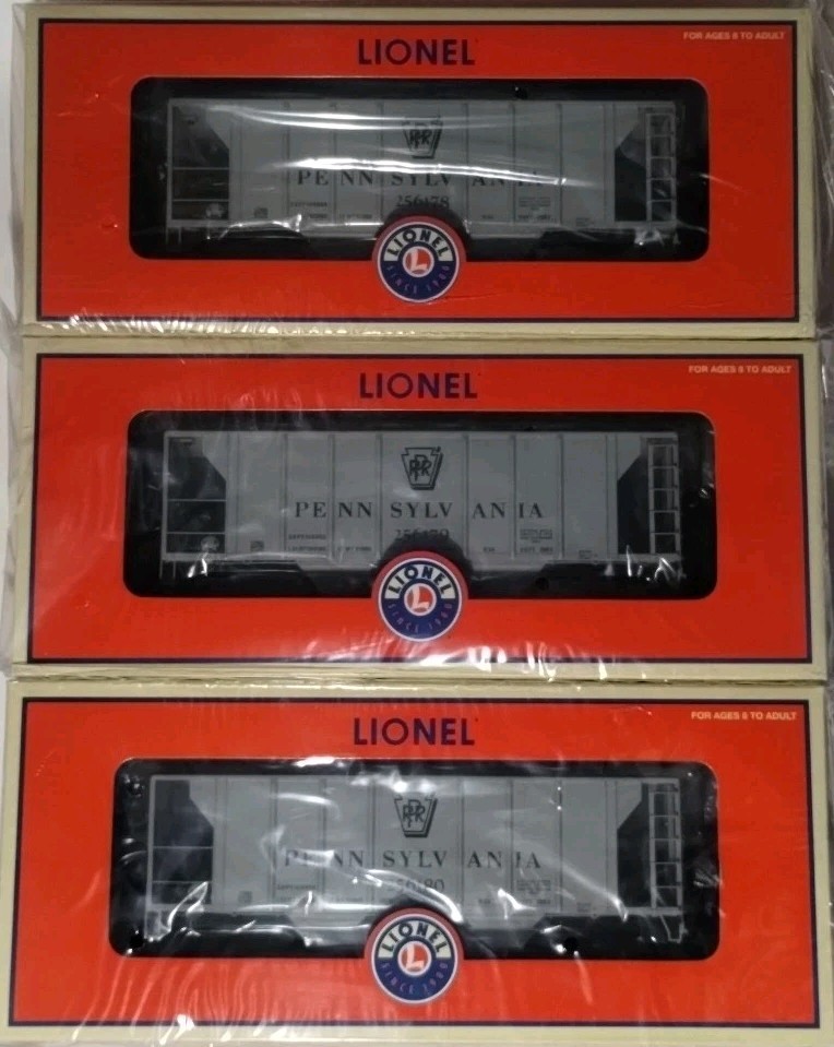 Lionel PS-2 2 BAY COVERED HOPPER CARS PENNSYLVANIA RR 3 PACK 6-11881 23922118813