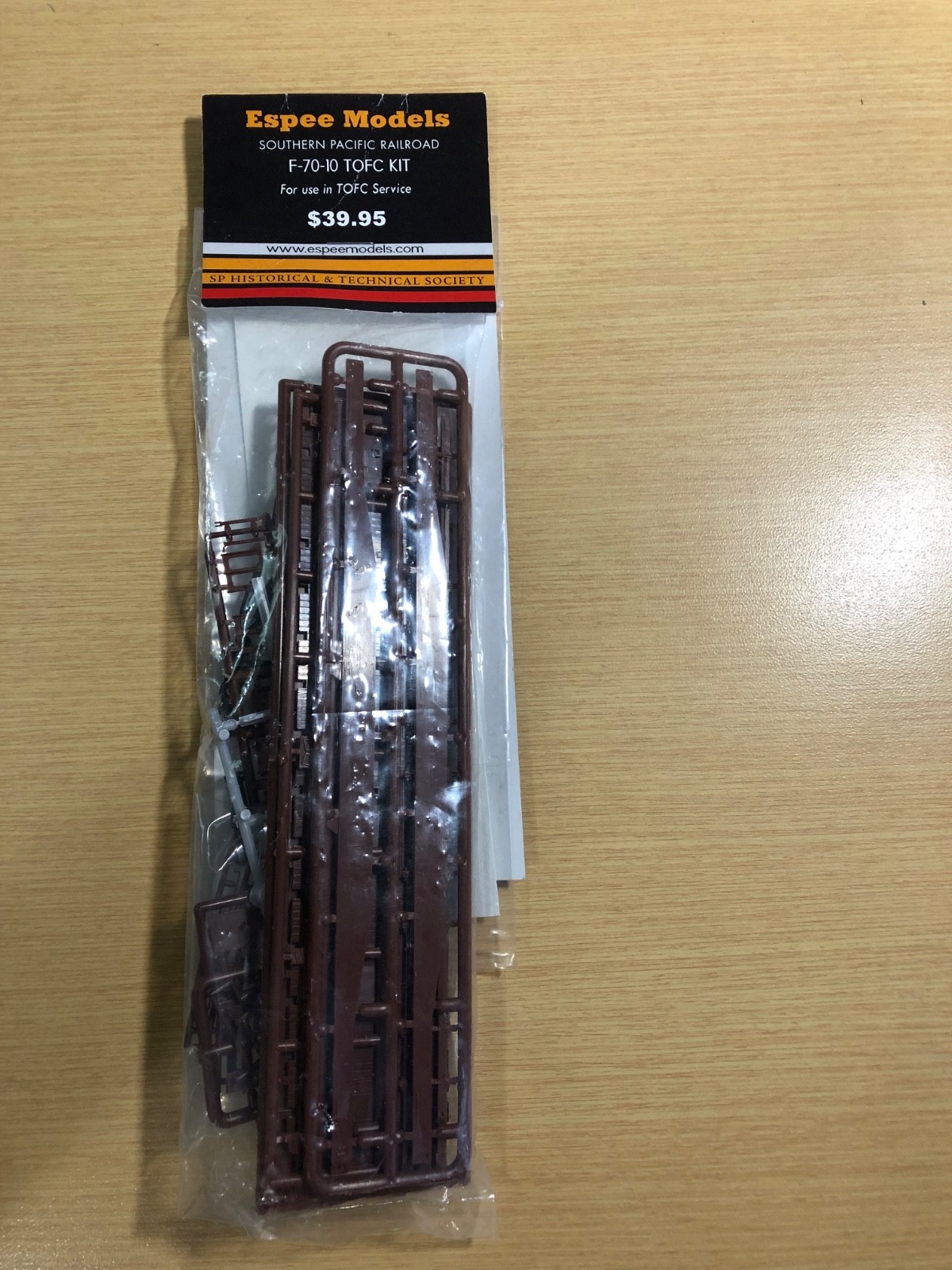 HO Espee Models F-70-10 TOFC Flat Car Kit, Southern Pacific, with Decals, NEW
