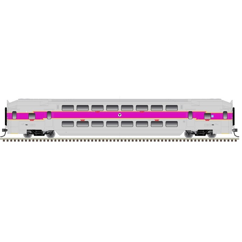 ATLAS N GAUGE MULTI LEVEL COMMUTER TRAILER CAR MBTA #772 PN 50006640