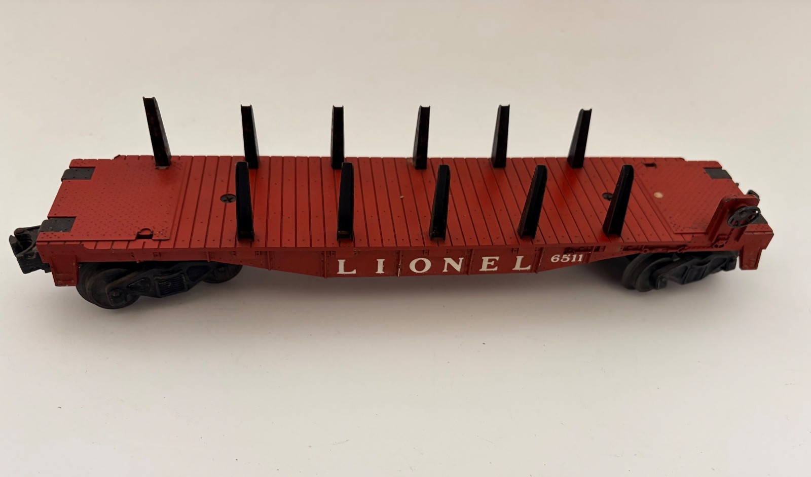 Lionel 6511 Flat Lumber Car, Good condition, Postwar
