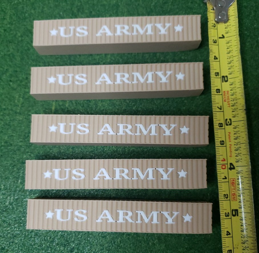 1/160 N Scale 5 Pack 53ft Shipping Containers US ARMY MILITARY FREE SHIPPING