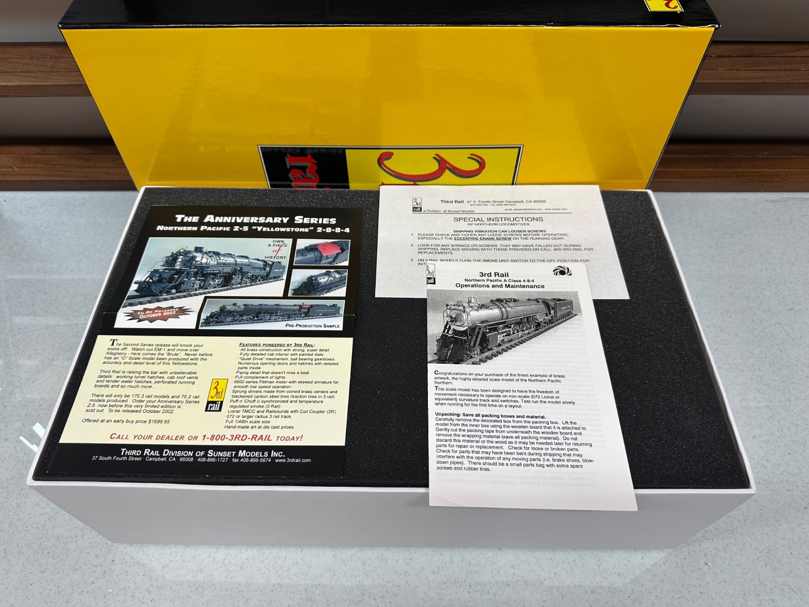 O Scale 3 Rail Sunset Models/3rd Rail Northern Pacific A Class 4-8-4 Steam LN