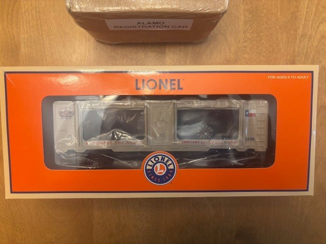 Lionel LCCA 6-72511 “Remember the Alamo” Registration ‘Mint’ Car NIB