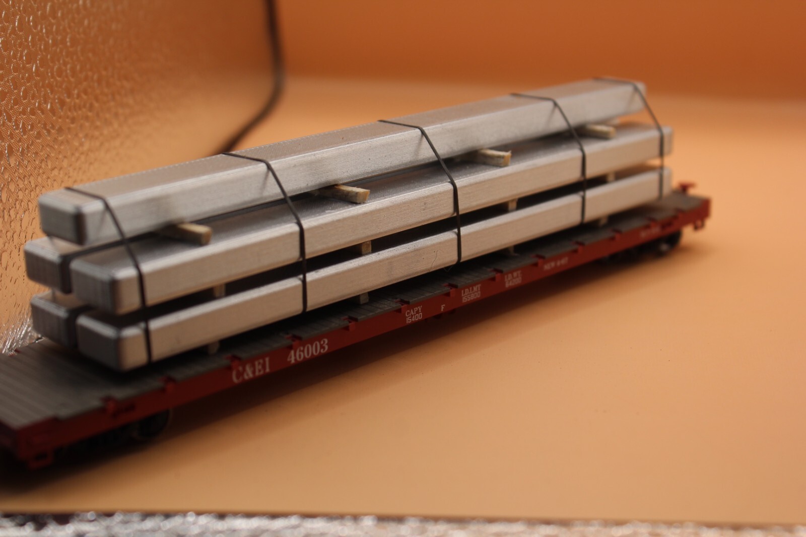 224161 HO- Scale Large Aluminum Ingot/Billet load 50′