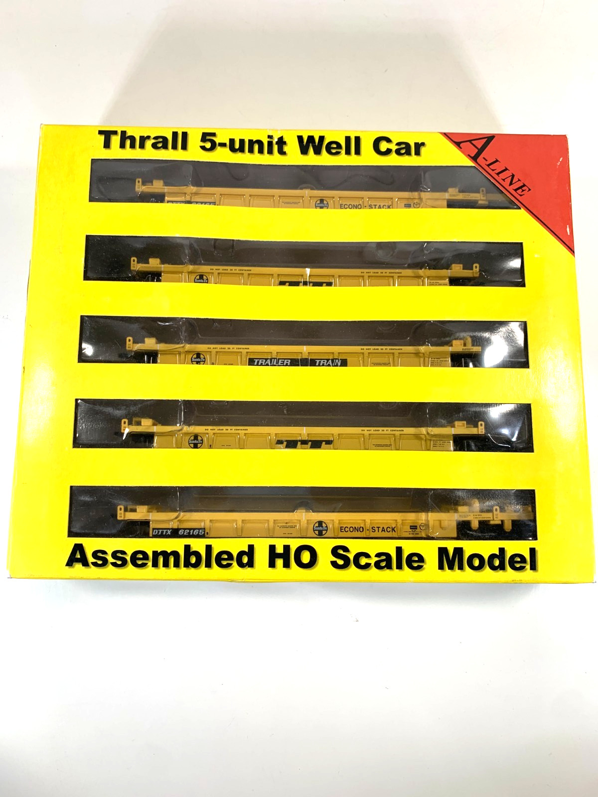HO A-Line 47304-02 Thrall Container Well Cars ATSF DTTX#62165 – 5 pack
