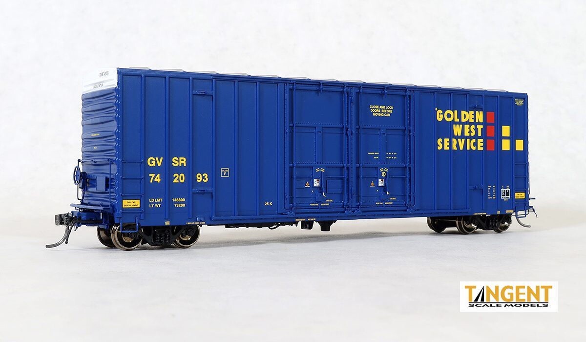 TANGENT HO GVSR “B-70-43 Repaint 1996+” Gunderson 6089 50′ High Cube Boxcar