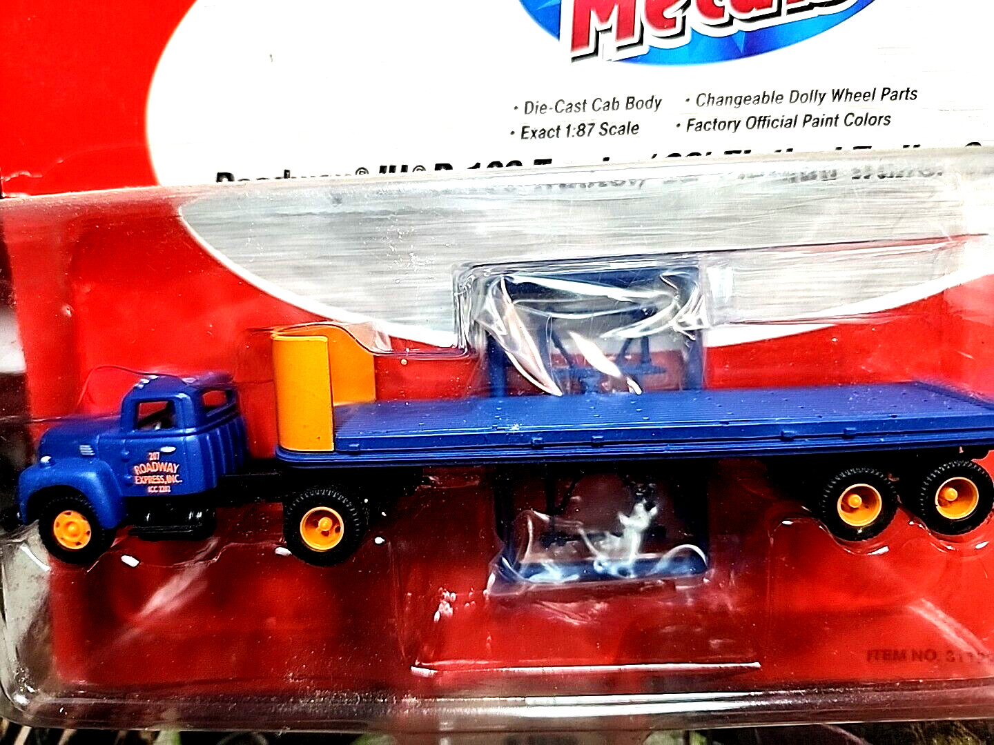 RTR 1/87 HO Mini Metals Roadway IH R-190 Tractor 32′ Covered Wagon Trailer BT