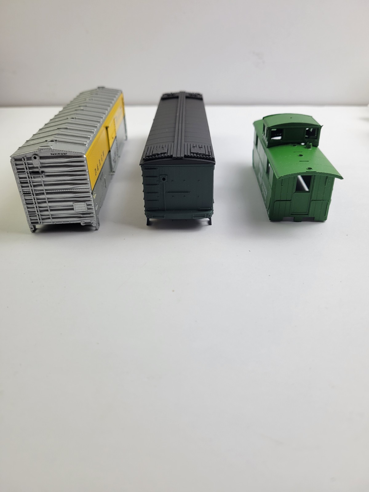 Lot Of 5 Roundhouse HO Train Car Santa Fe Rio Grande Burlington Northern REA