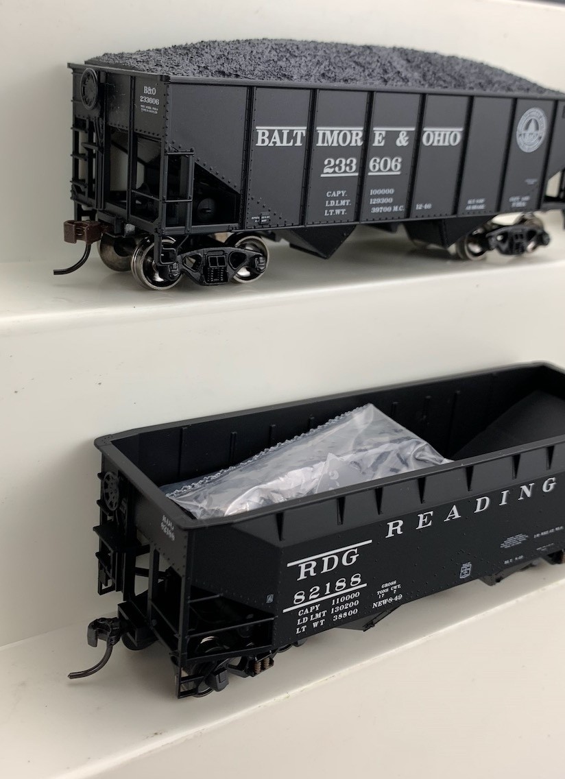 4X Lot HO 2-Bay Offset Side Hoppers B&O, RDG, New Jersey CRP HO8431