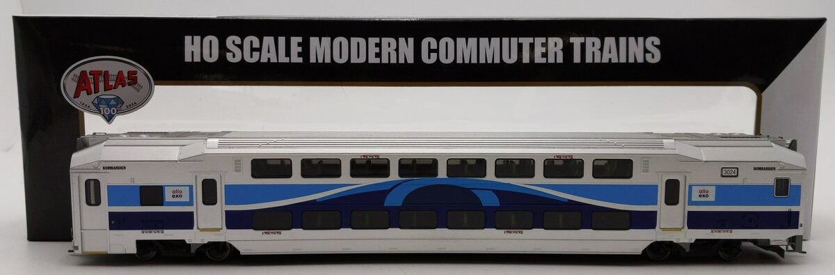 Atlas 20007380 HO Scale EXO Multi Level Commuter Cab Car #3024 LN/Box