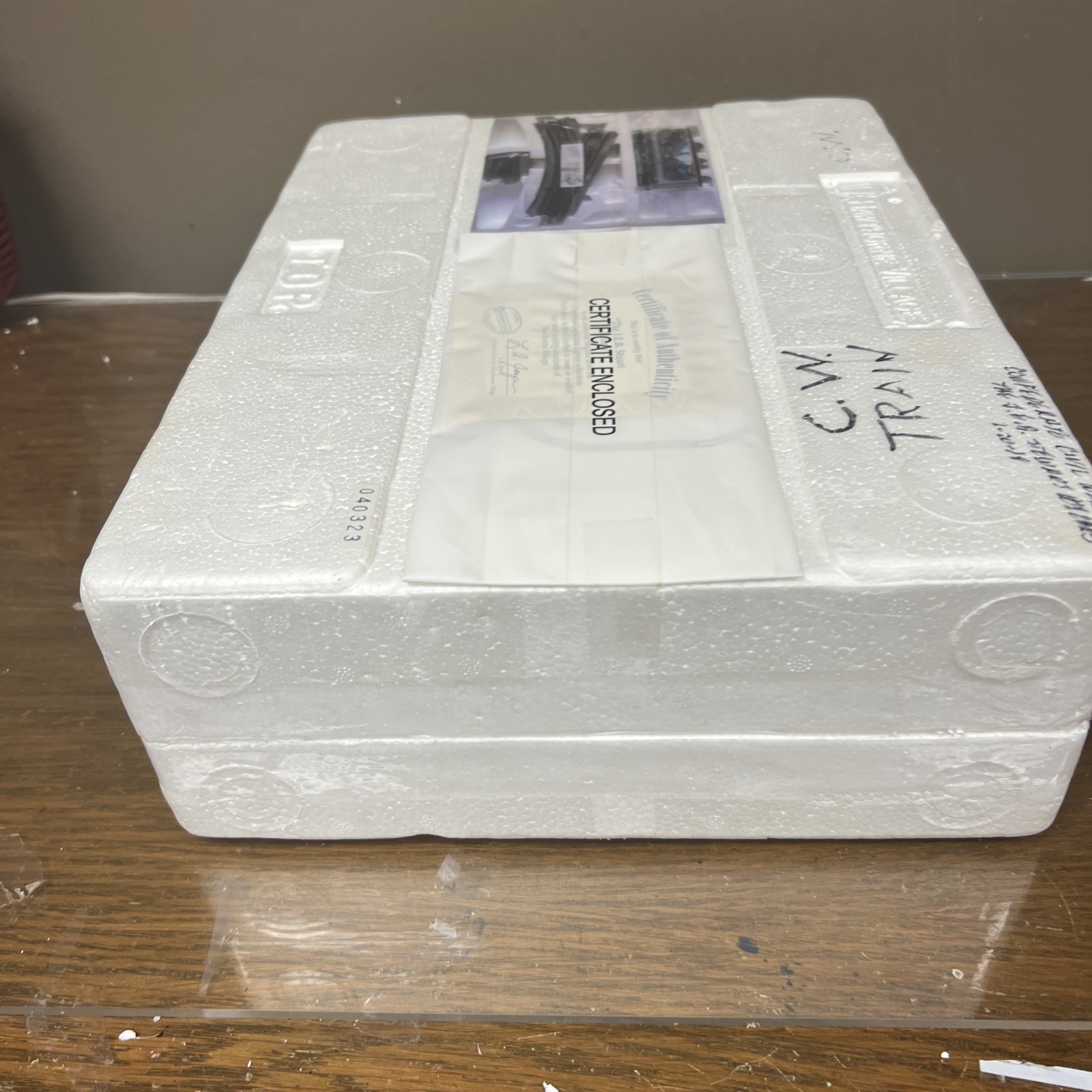 Hawthorne Village Confederate Civil War JER Stewart Box Car With Tracks / COA