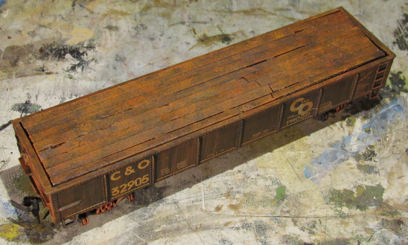 Ho scale handmade iron gondola load 1
