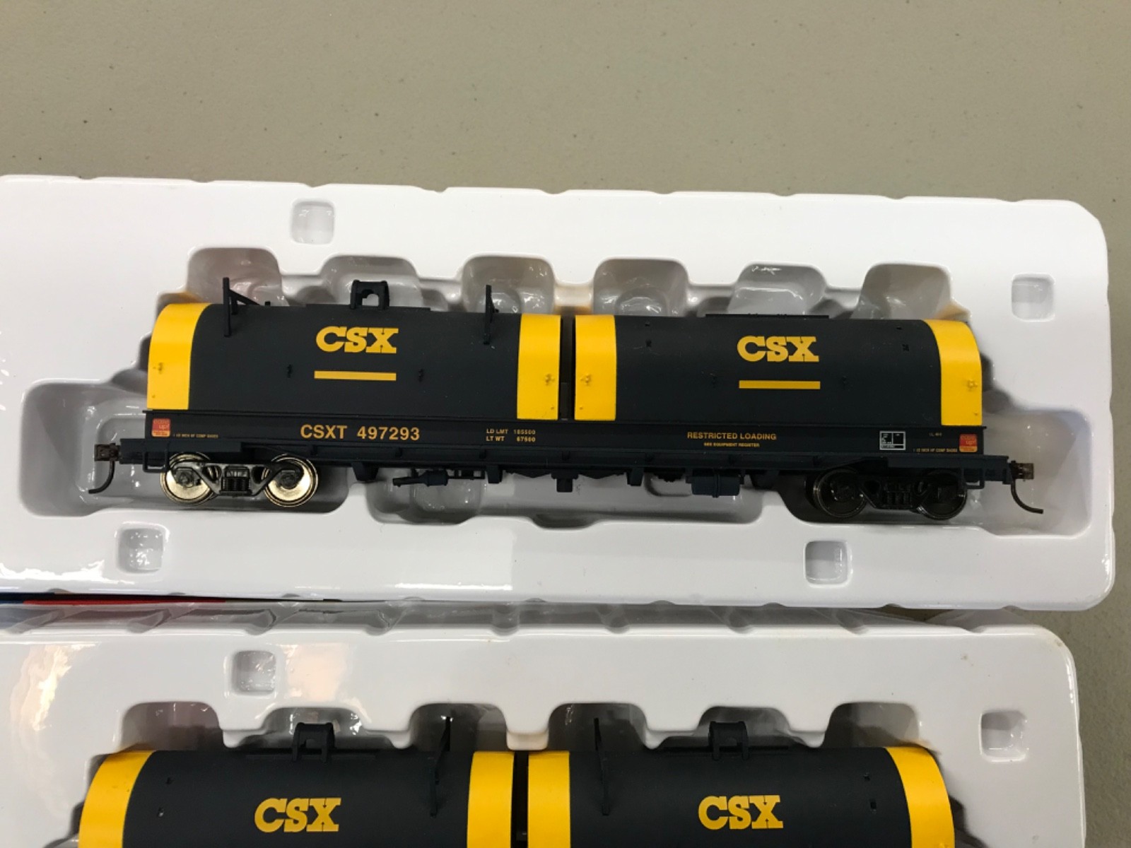 Walthers Ho Scale Santa Fe and CSX Cushion Coil Cars Lot of 3 READ