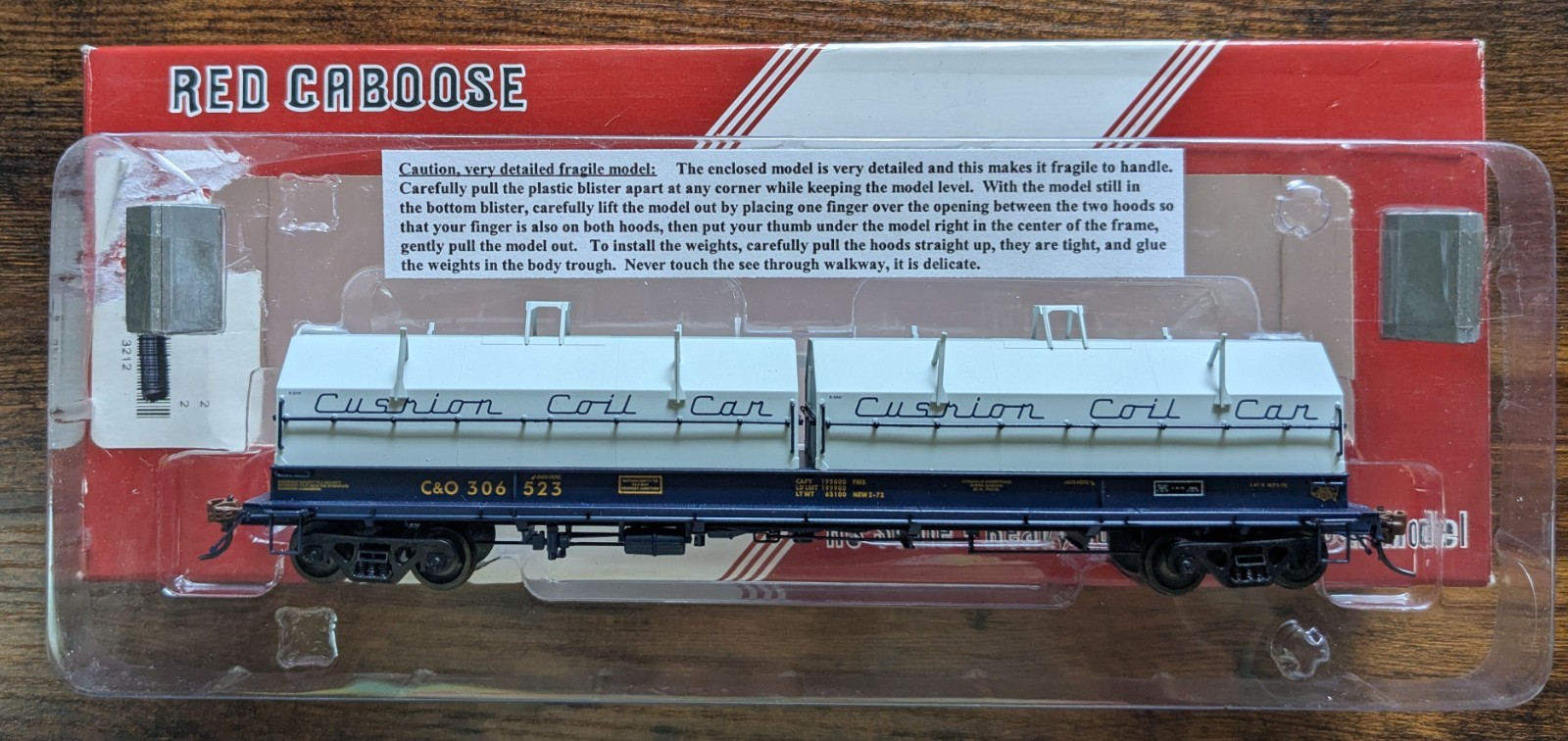 Red Caboose Evans Coil Car – C & O – Blue Gray- NIB