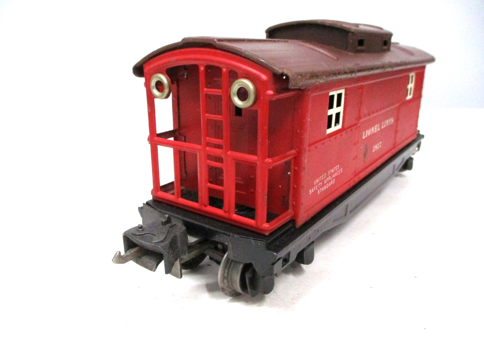 Lionel 2817 Caboose Red, Tuscan Roof 1940 Prewar O gauge X8346