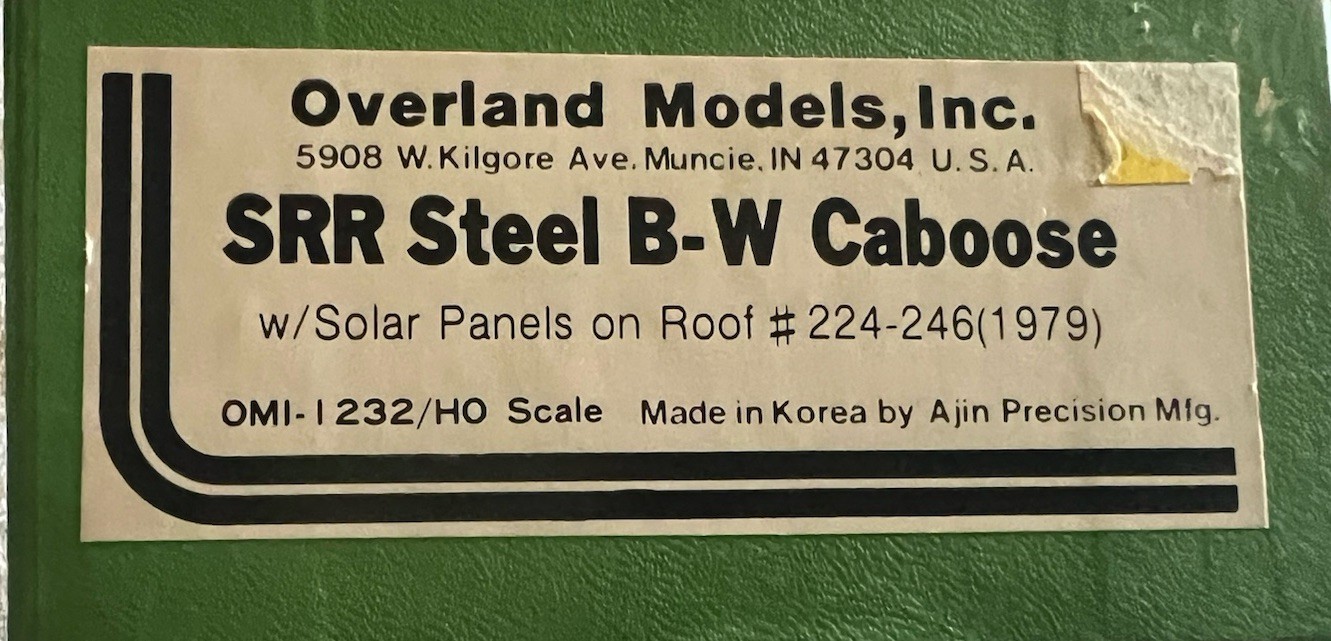 HO Southern Railway Bay Window Caboose Overland Models Co #X375 OMI-1232