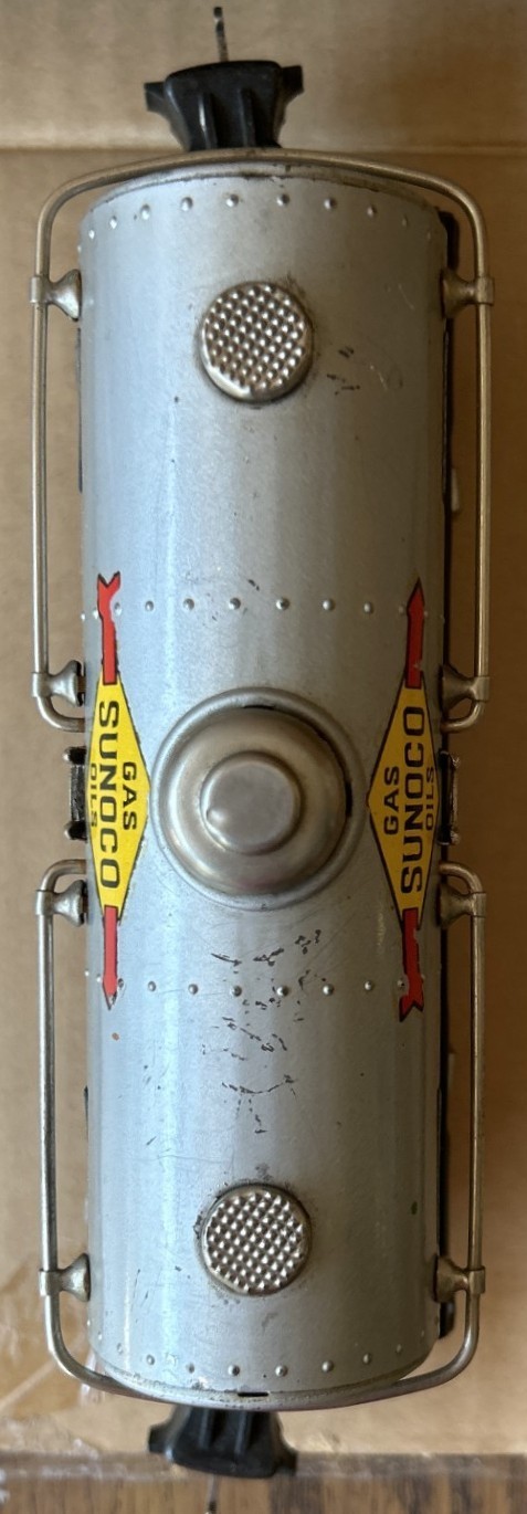 Lionel 2654 Sunoco Tank Car Silver Black 1938 Prewar O gauge