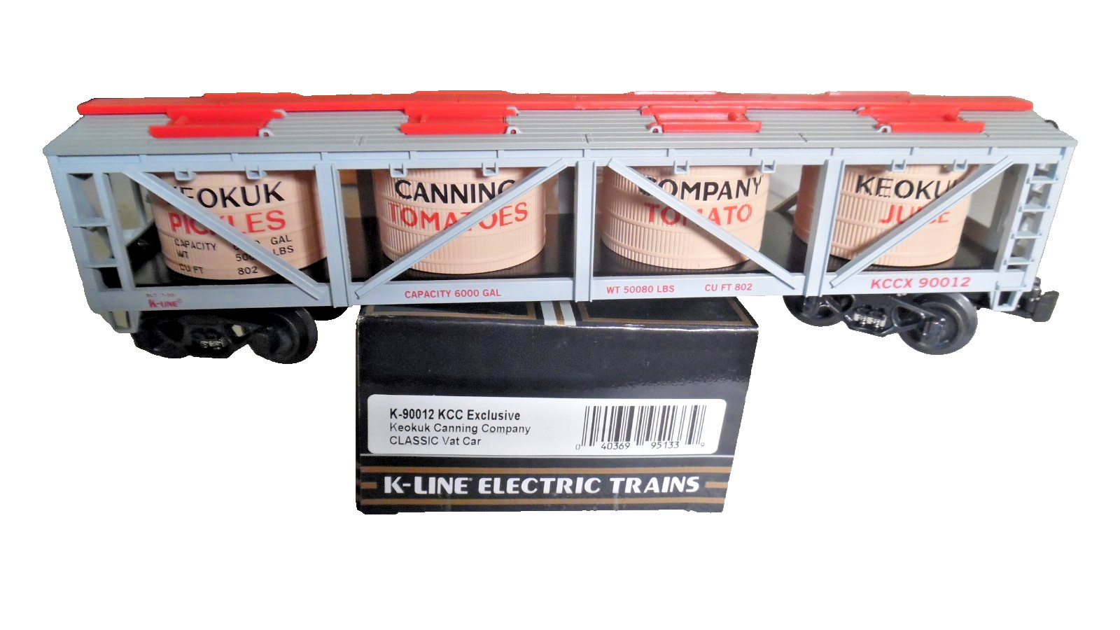 K-Line K-90012 Keokuk Canning Co Vat Car NIB