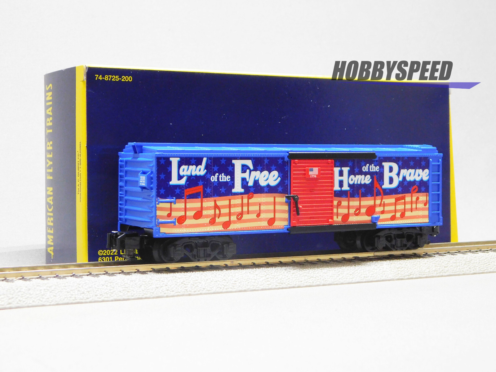 LIONEL AMERICAN FLYER PATRIOTIC SOUNDS BOXCAR S GAUGE railroad train 2219150 NEW