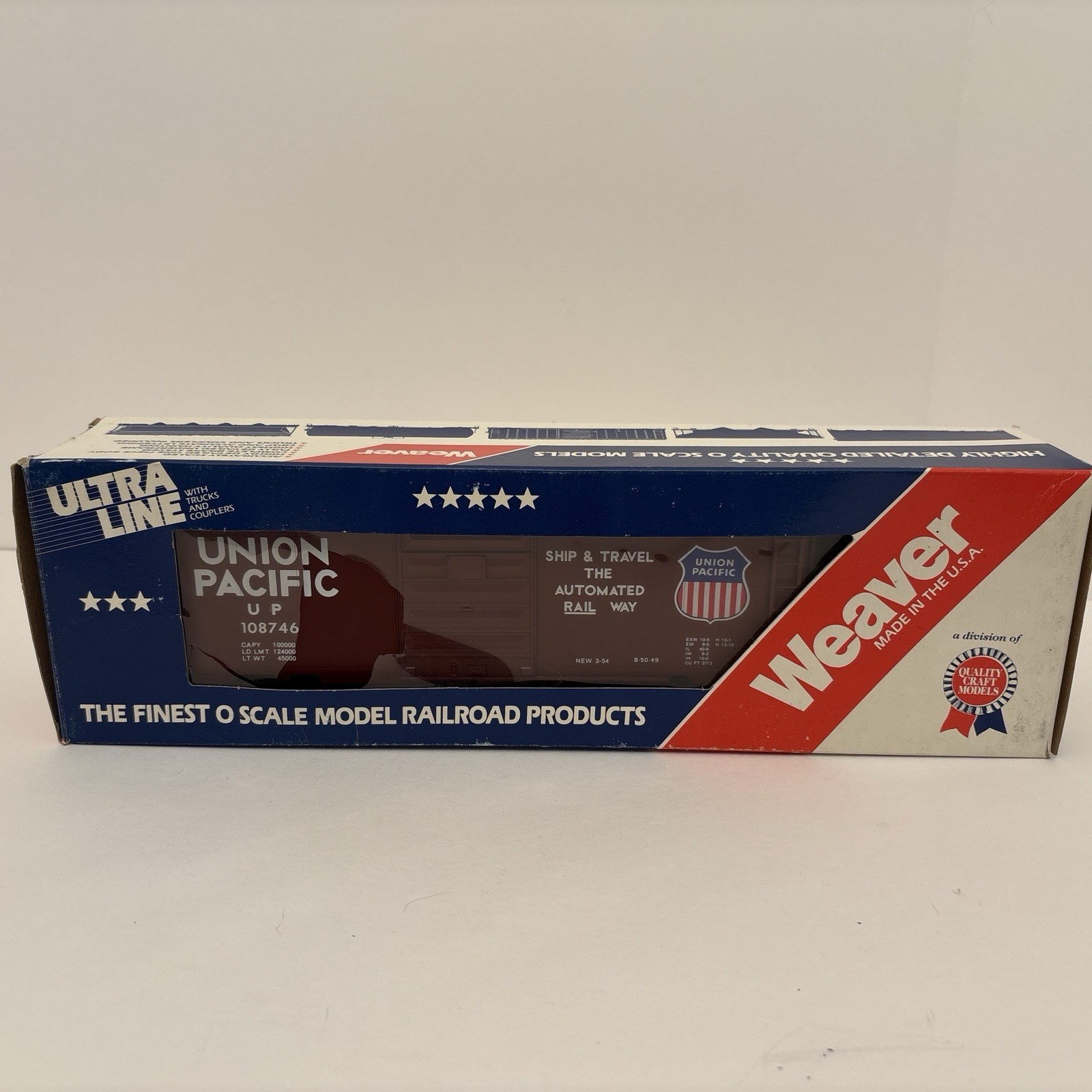 Weaver Ultra Line #3076 Union Pacific PS-1 O Scale Box Car #EX-LN