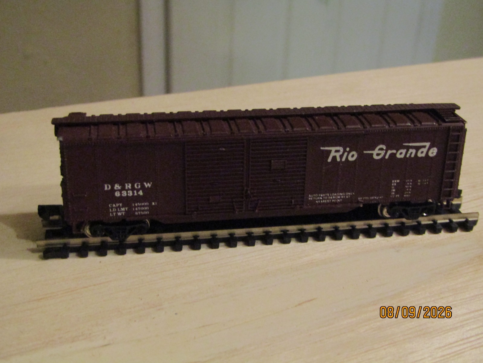 Kato Japan N Scale 60′ Double 4 Door Box Car Rio Grande D&RGW 63314 Auto Parts